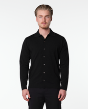 KNITTED SHIRT - BLACK