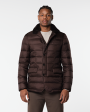 FURNECK DOWN COAT - BROWN