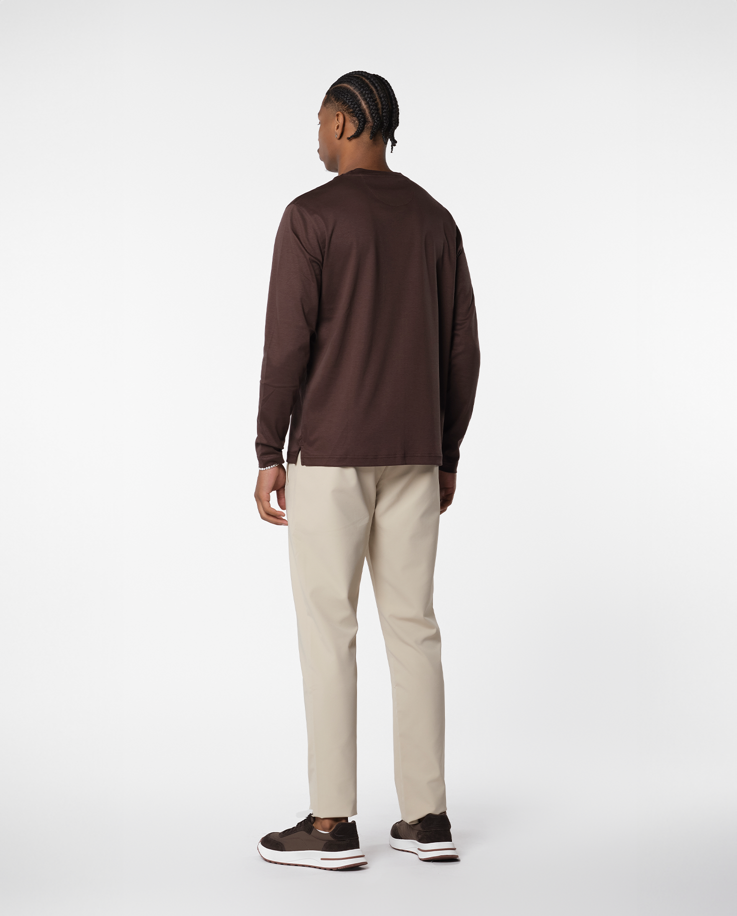 LUXE L/S T-SHIRT - BROWN