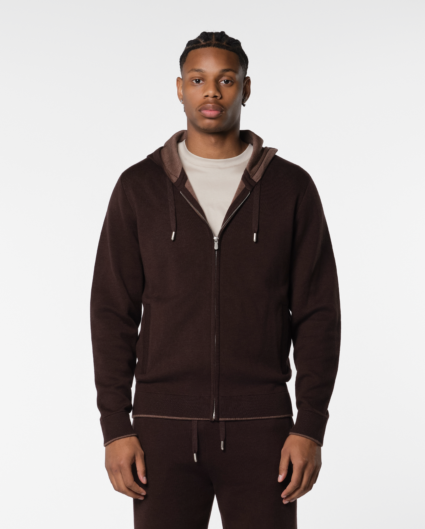 WEEKEND ZIPPER VEST - BROWN