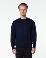 CASHWOOL CREWNECK SWEATER - NAVY