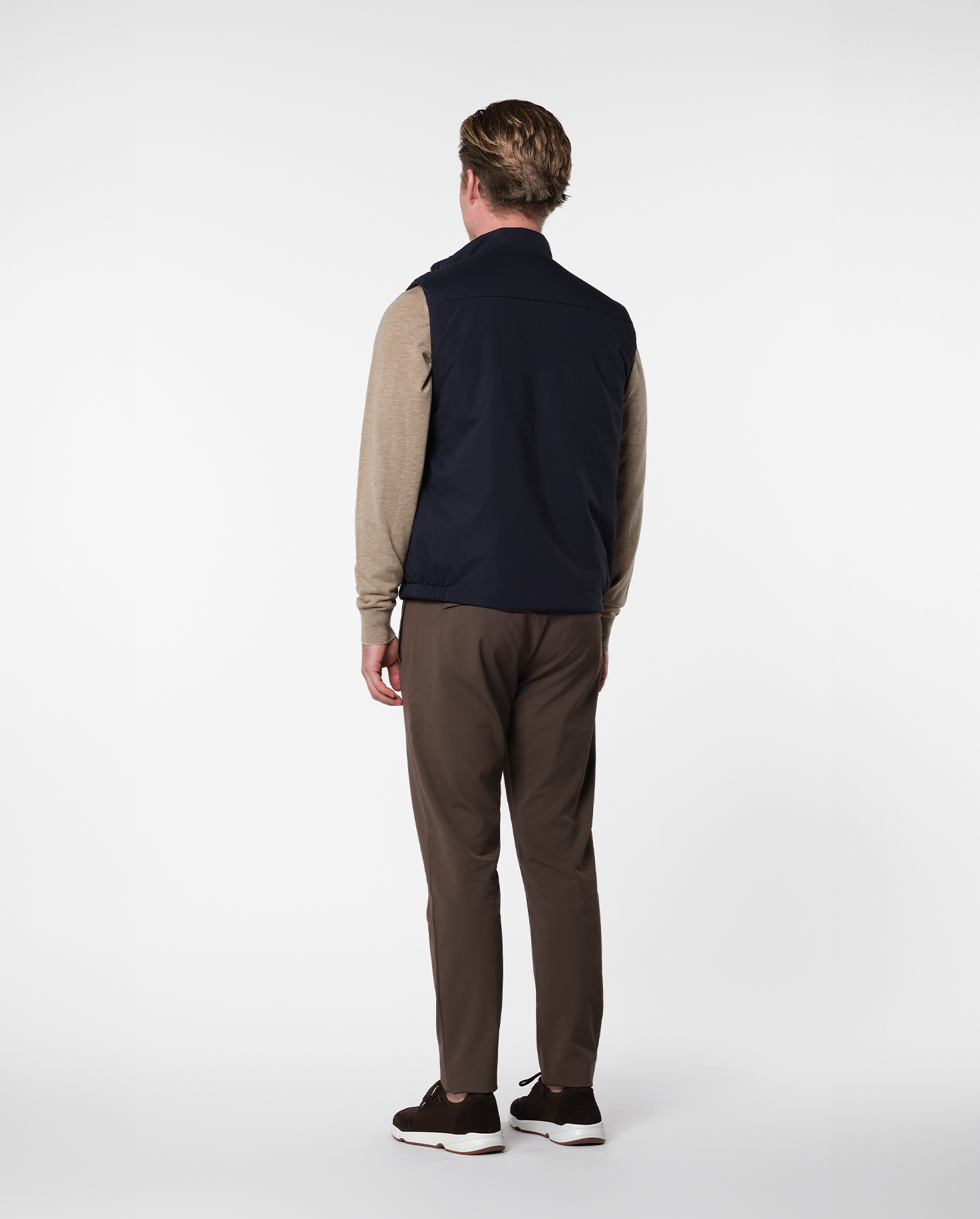 REVERSIBLE VEST - NAVY/BROWN