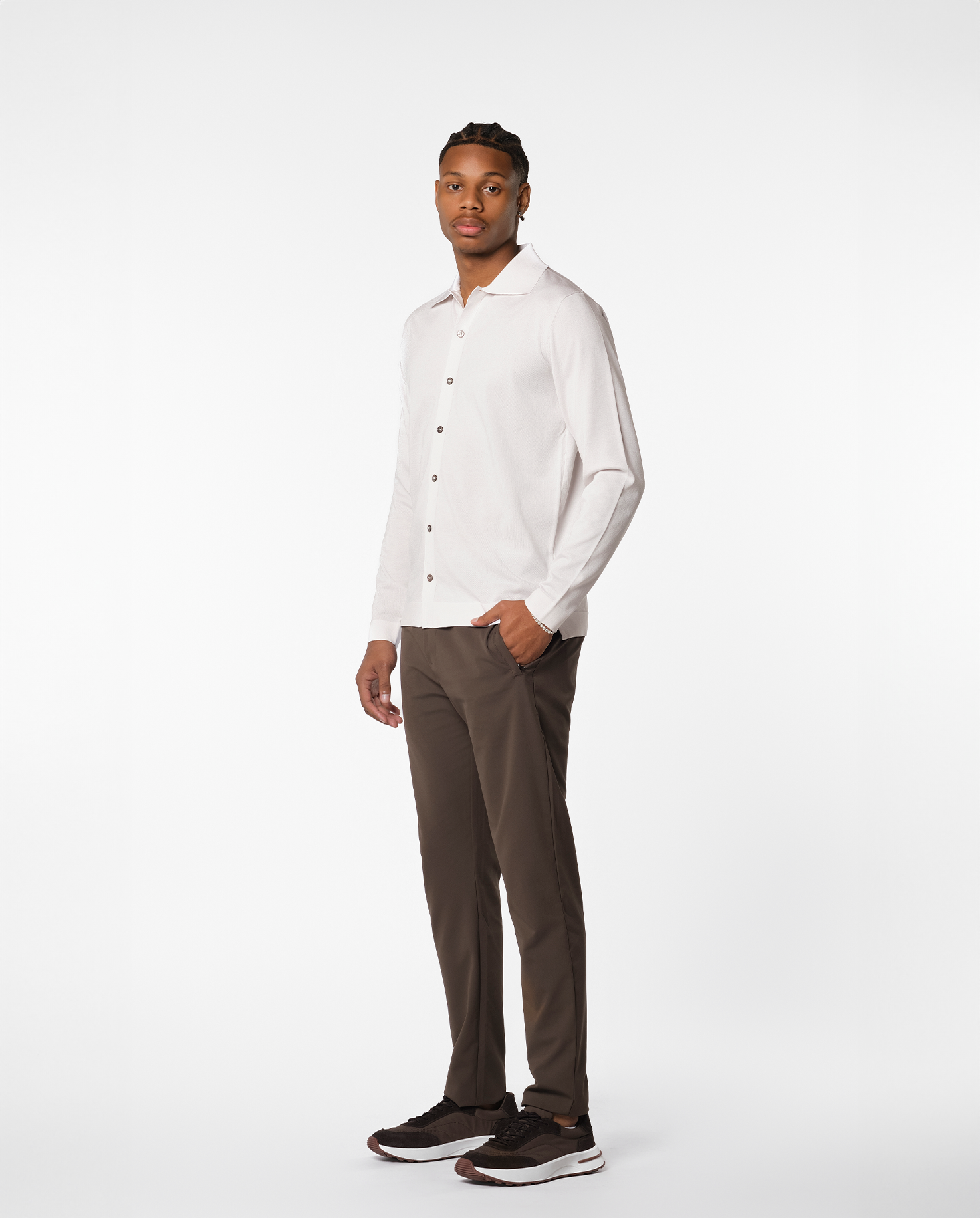 KNITTED SHIRT - WHITE