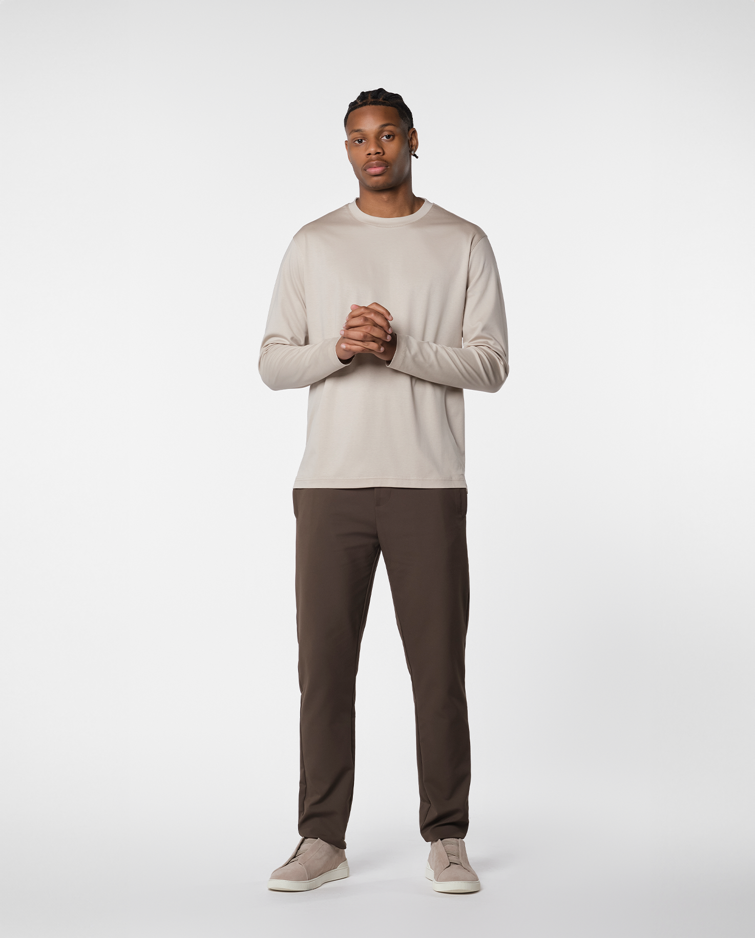 LUXE L/S T-SHIRT - BEIGE