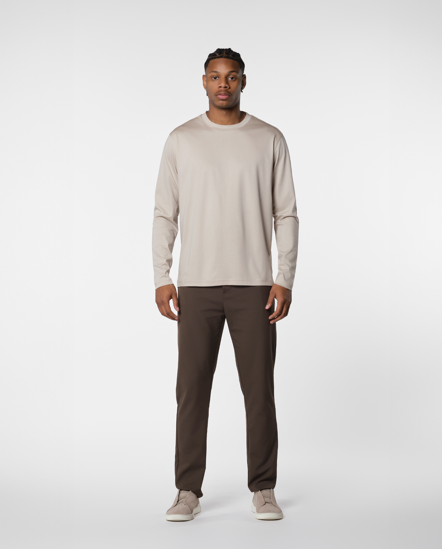 LUXE L/S T-SHIRT - BEIGE