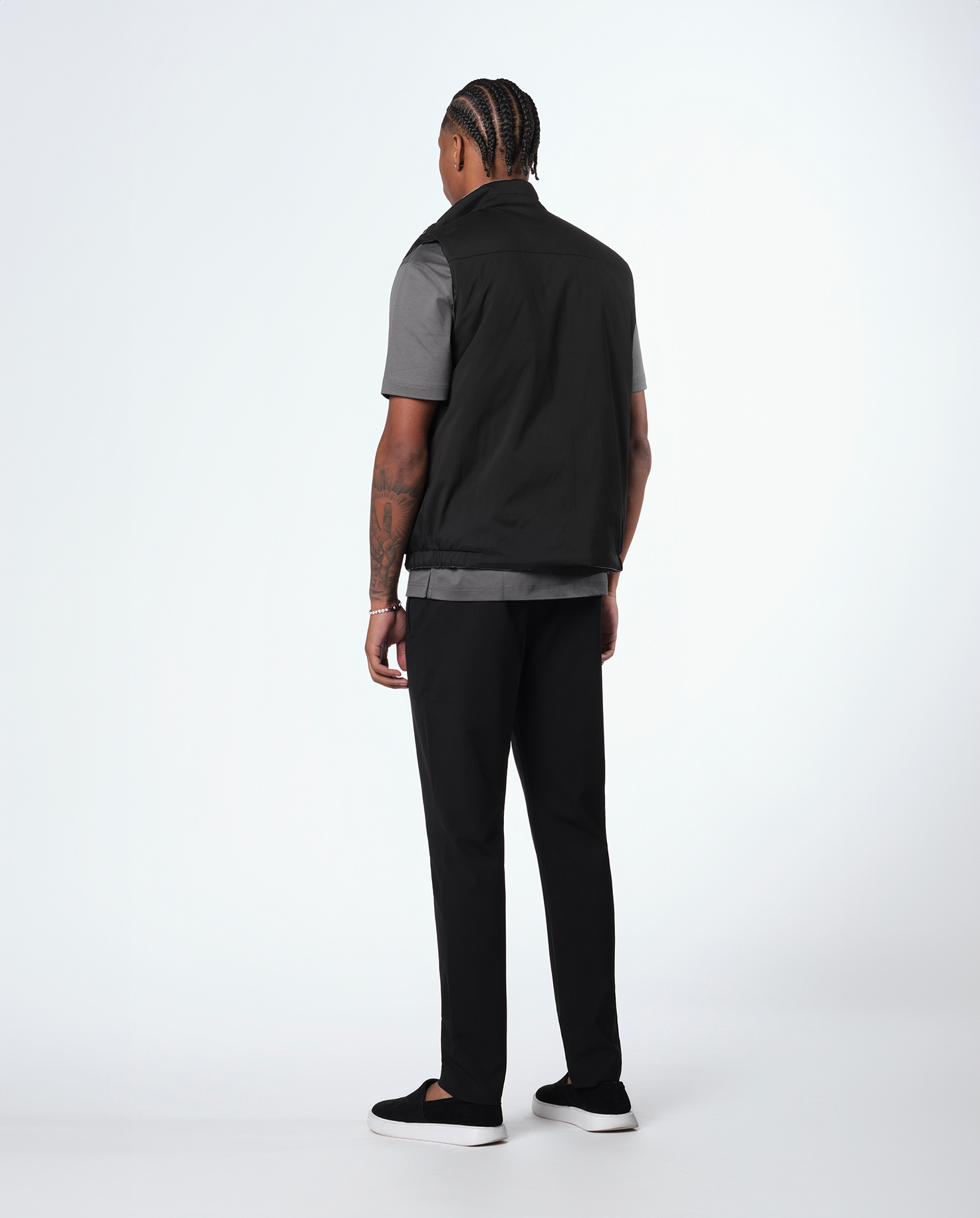 REVERSIBLE VEST - BLACK/GREY