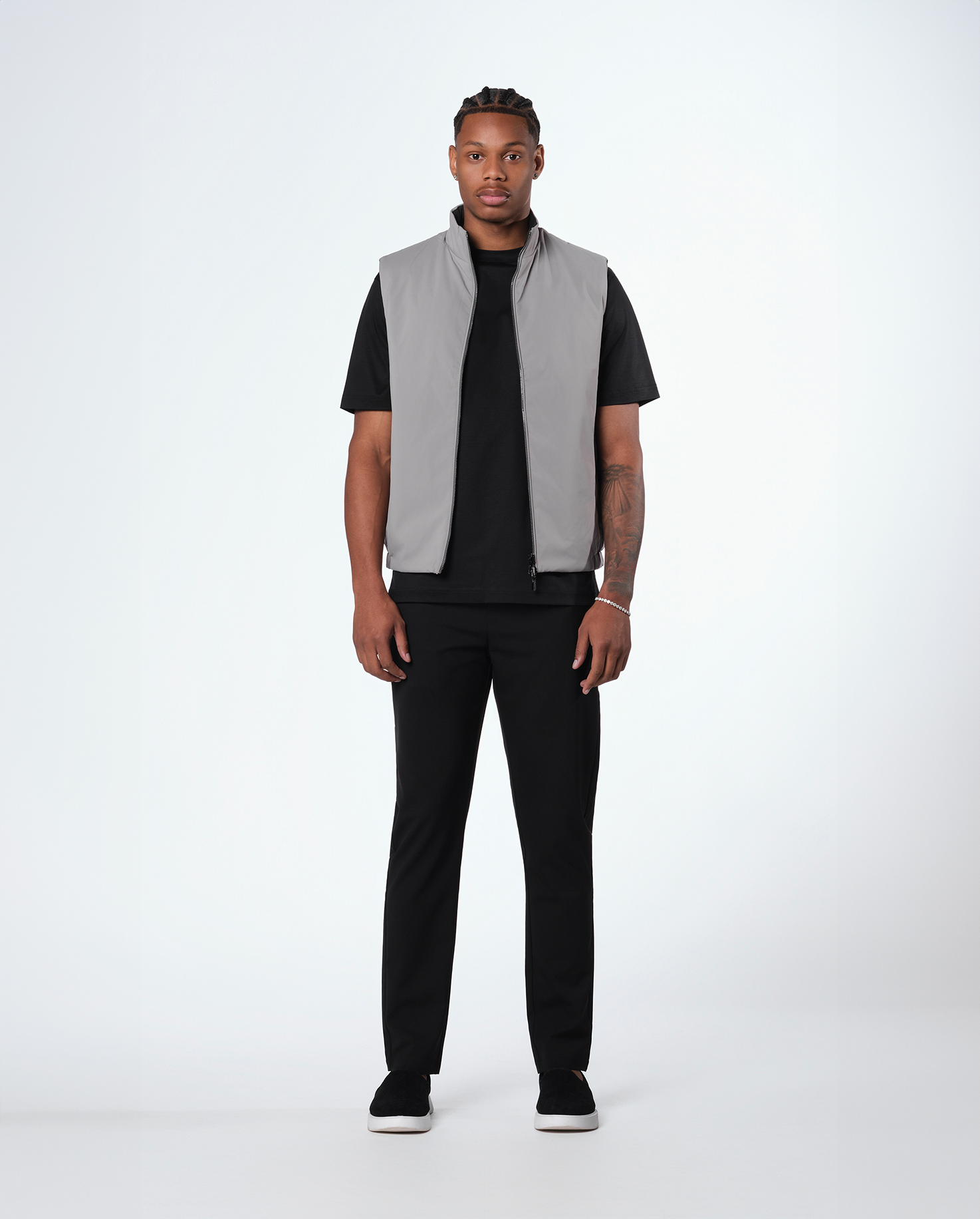 REVERSIBLE VEST - BLACK/GREY