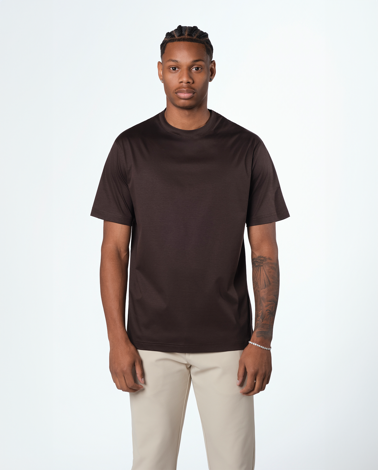 LUXE T-SHIRT - BROWN