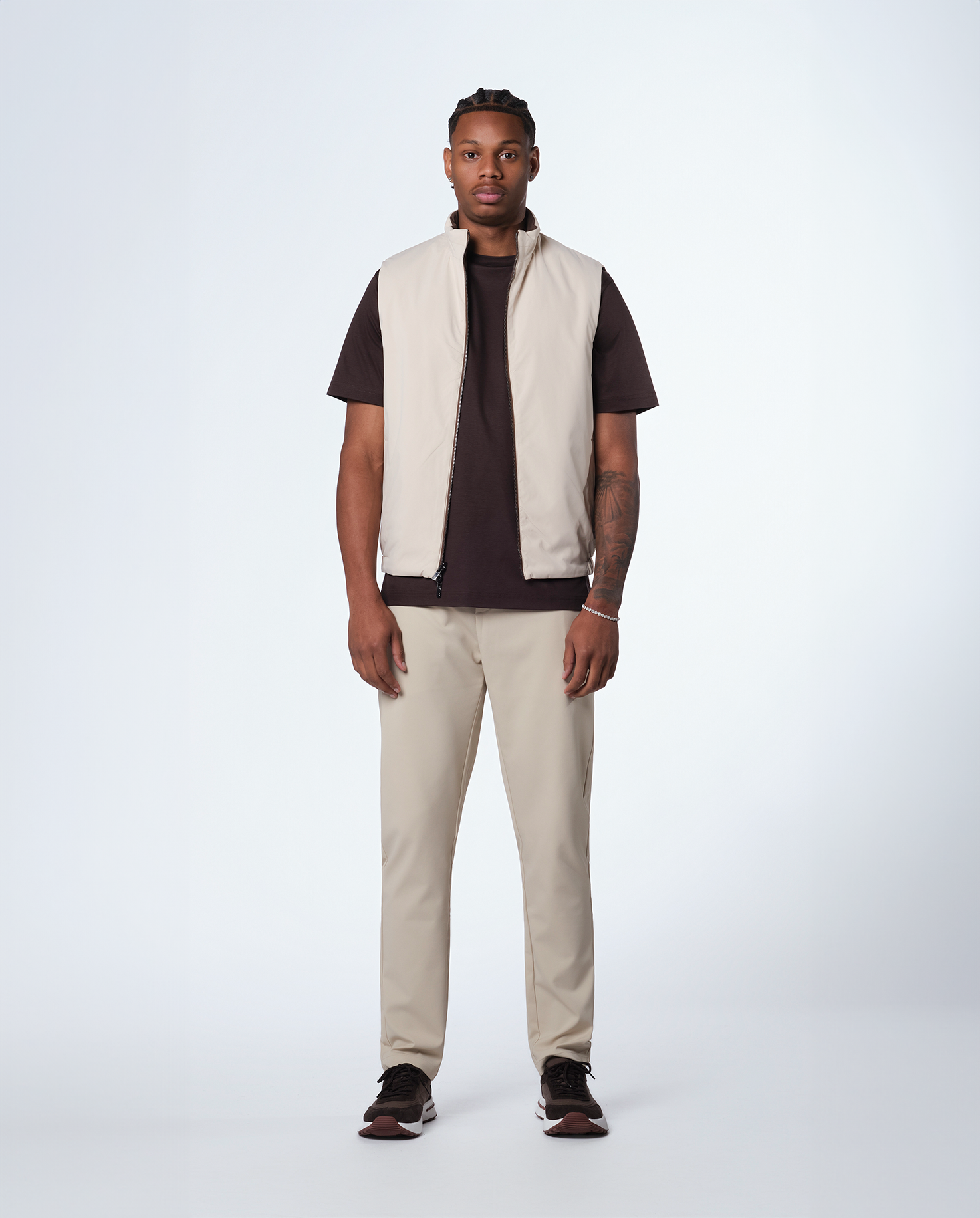 REVERSIBLE VEST - EBONY/BEIGE