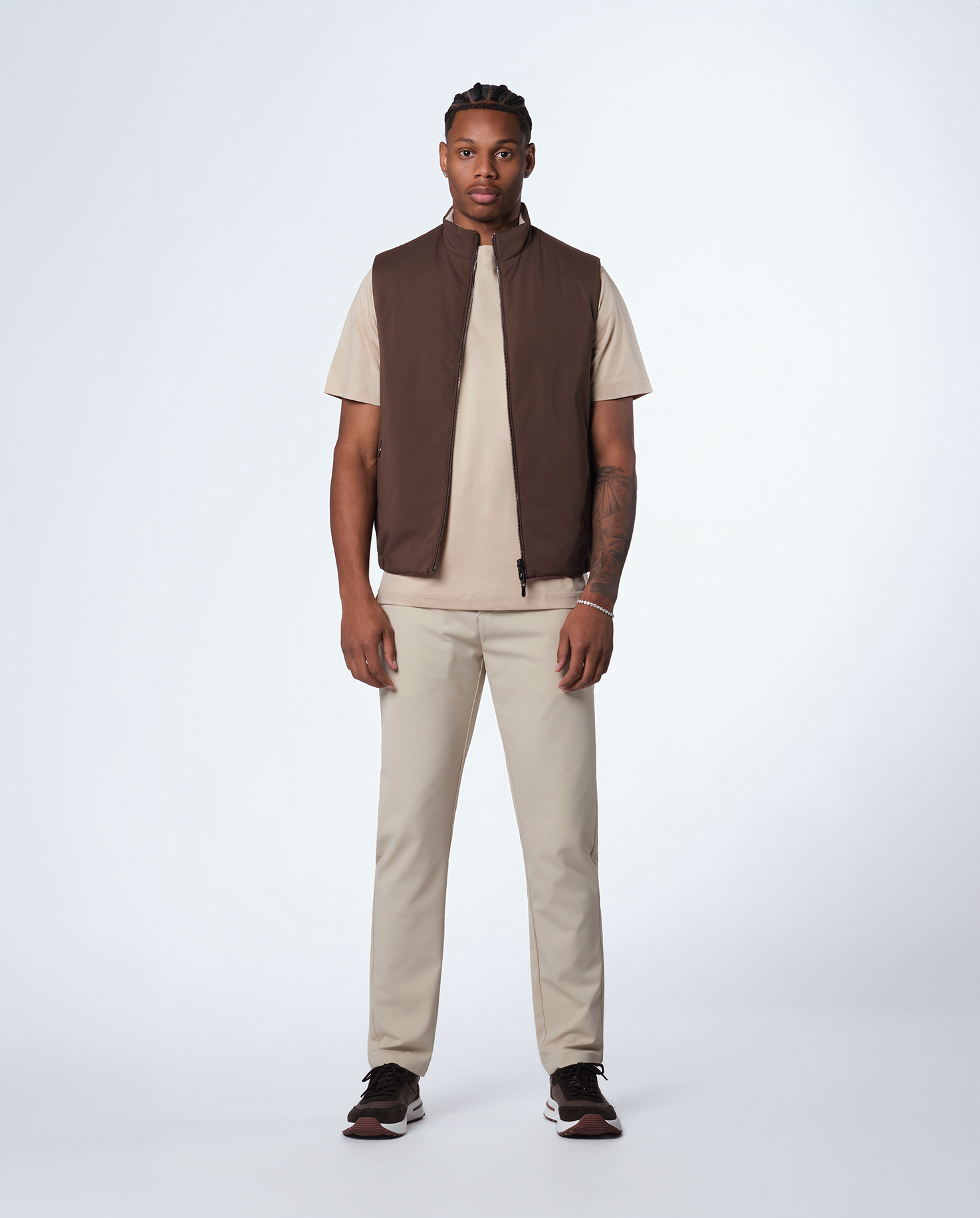 REVERSIBLE VEST - EBONY/BEIGE