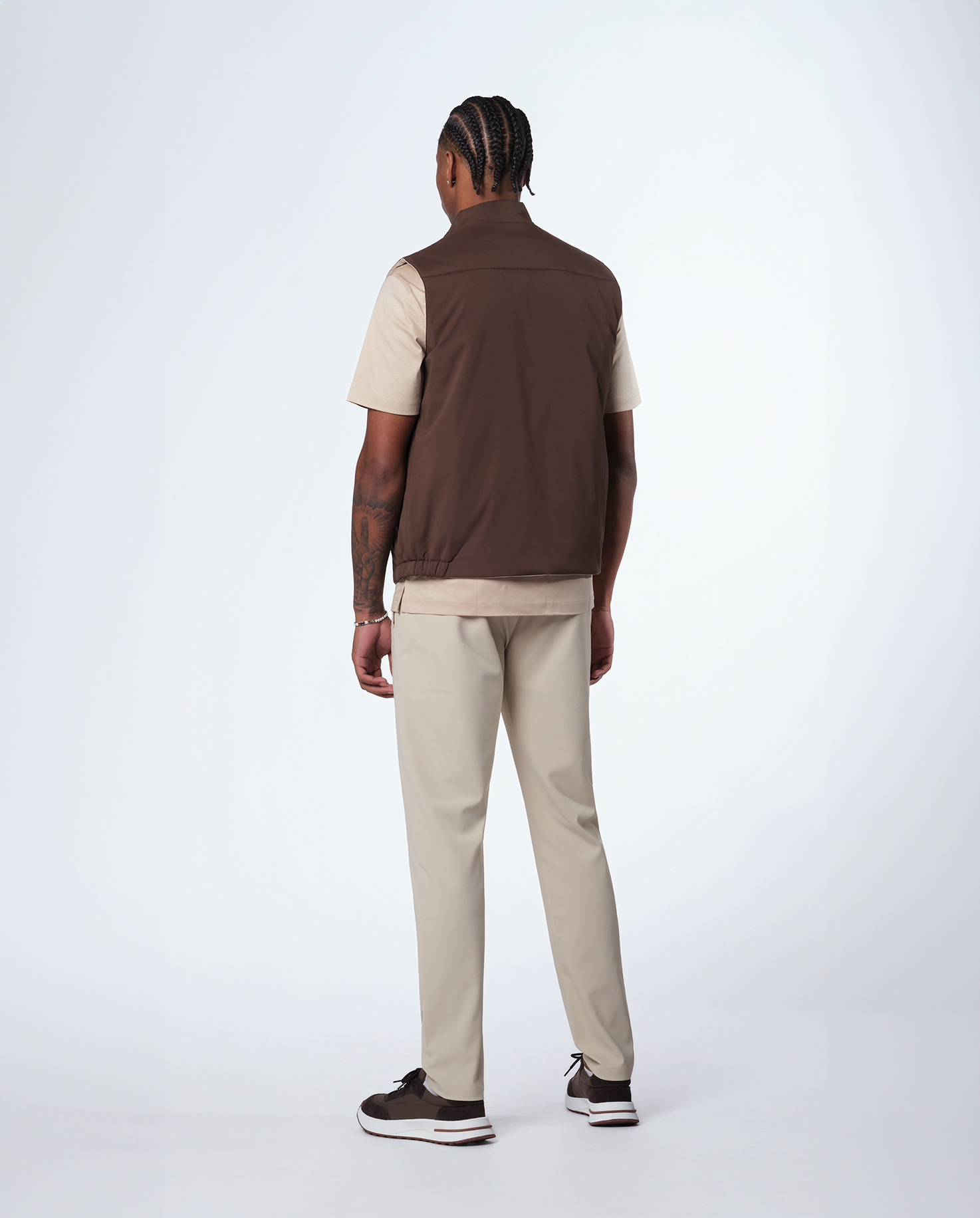 REVERSIBLE VEST - EBONY/BEIGE