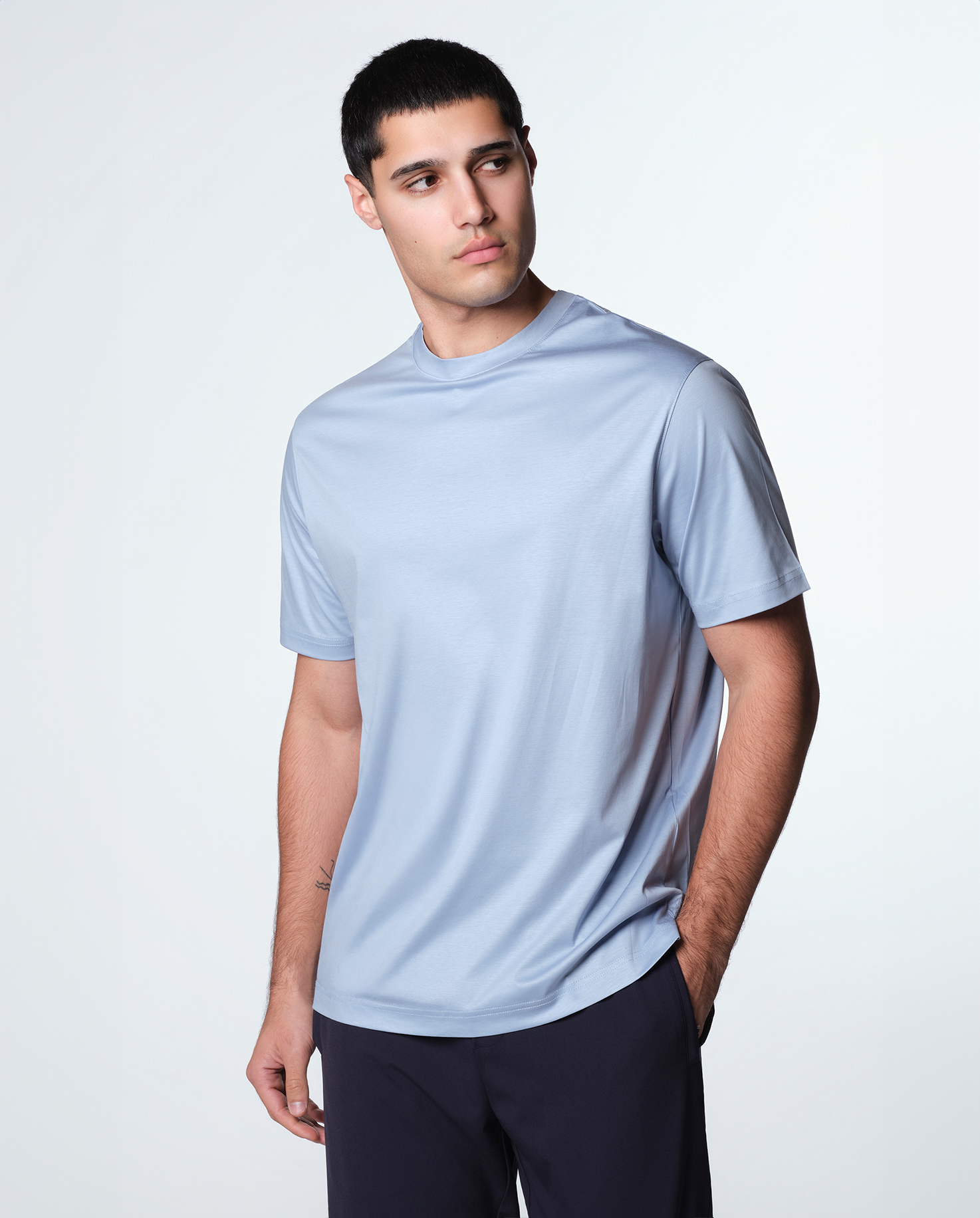 LUXE T-SHIRT - BABY BLUE