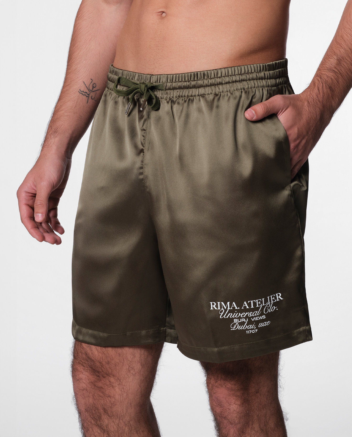 SATIN SHORTS - GREEN