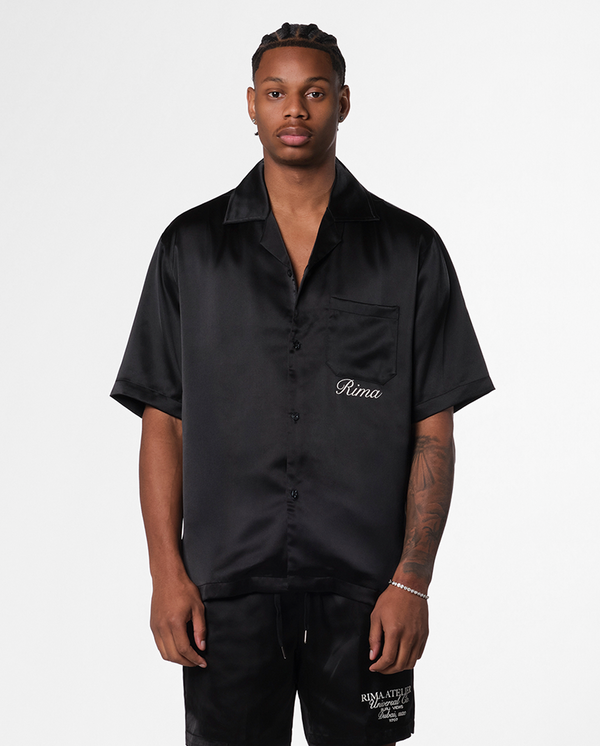 SATIN SHIRT - BLACK