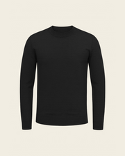 CASHWOOL CREWNECK SWEATER - BLACK