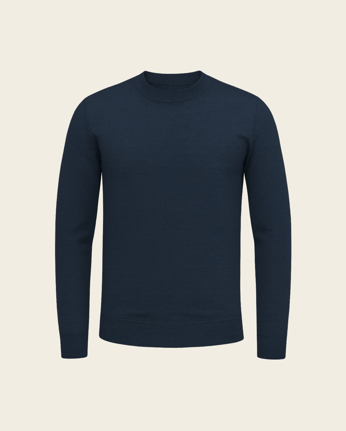 CASHWOOL CREWNECK SWEATER - NAVY