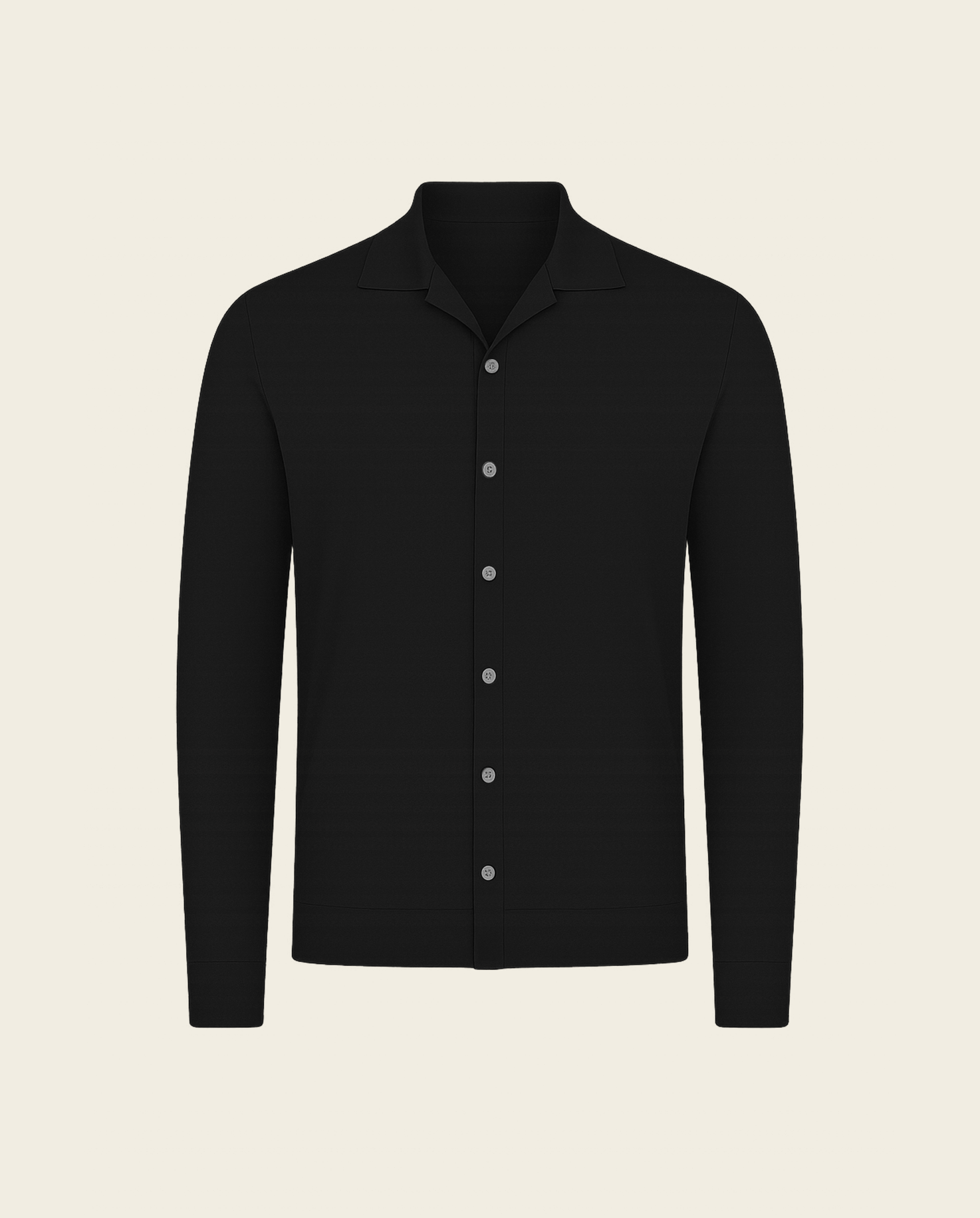 KNITTED SHIRT - BLACK