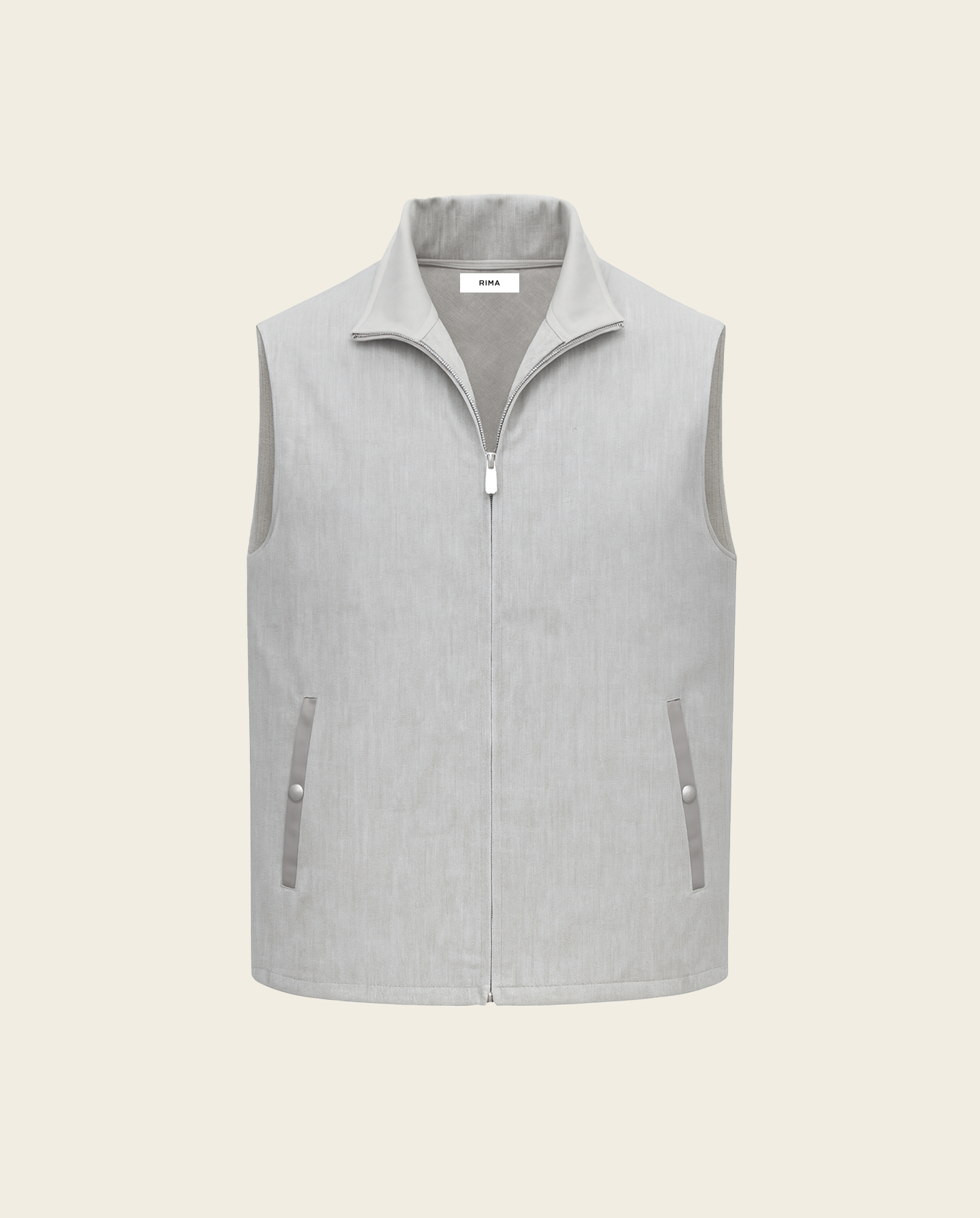 LINEN TECH GILET - IVORY