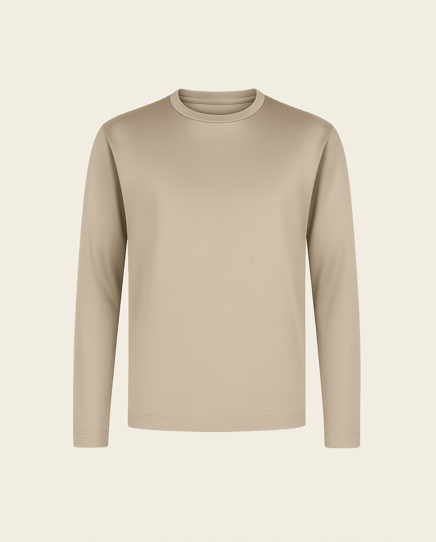LUXE L/S T-SHIRT - BEIGE