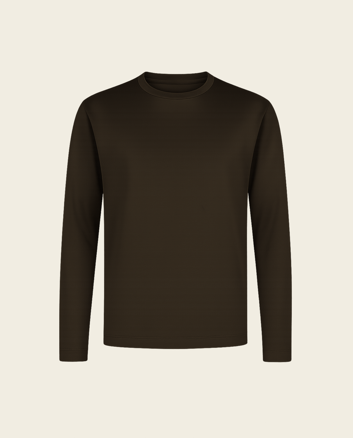 LUXE L/S T-SHIRT - BROWN